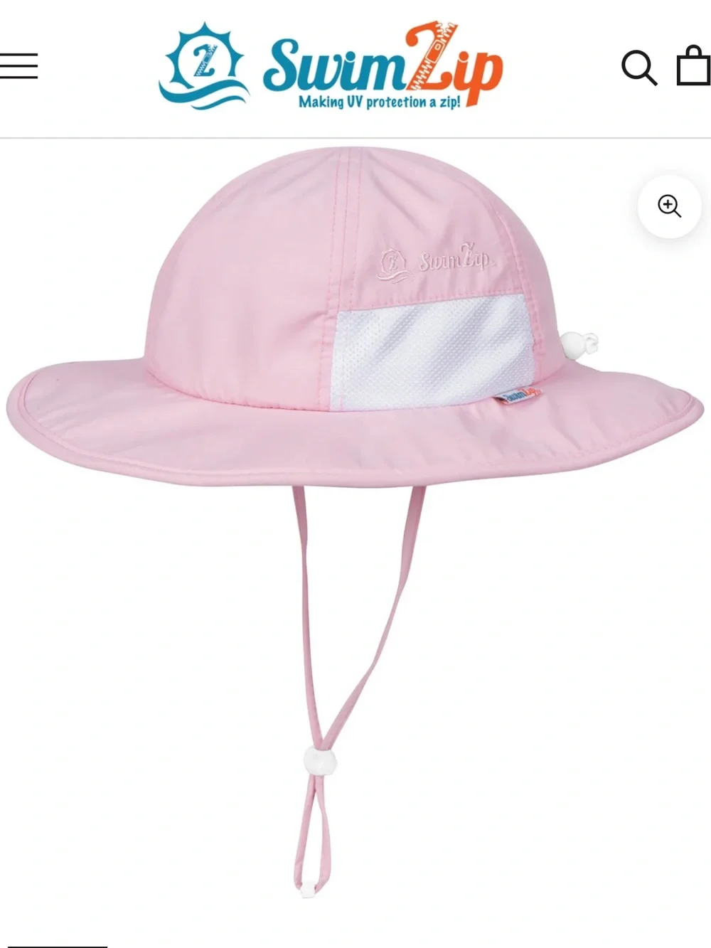 SwimZip Kids Wide Brim Fun Sun Day Play Hat Pink 6-24m